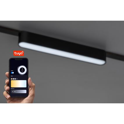 Rabalux - LED Pritemdomas lubinis šviestuvas vienfazės bėgelio sistemai LED/12W/24V 2700-5500K Wi-Fi Tuya 22 cm juoda