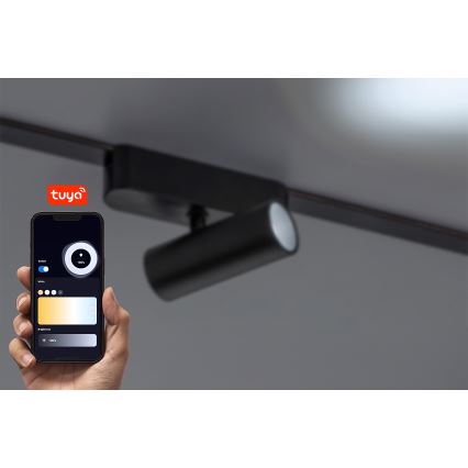 Rabalux - LED Pritemdomas prožektorius vienfazės bėginės sistemos šviestuvui LED/9W/24V 2700-5500K Wi-Fi Tuya juoda