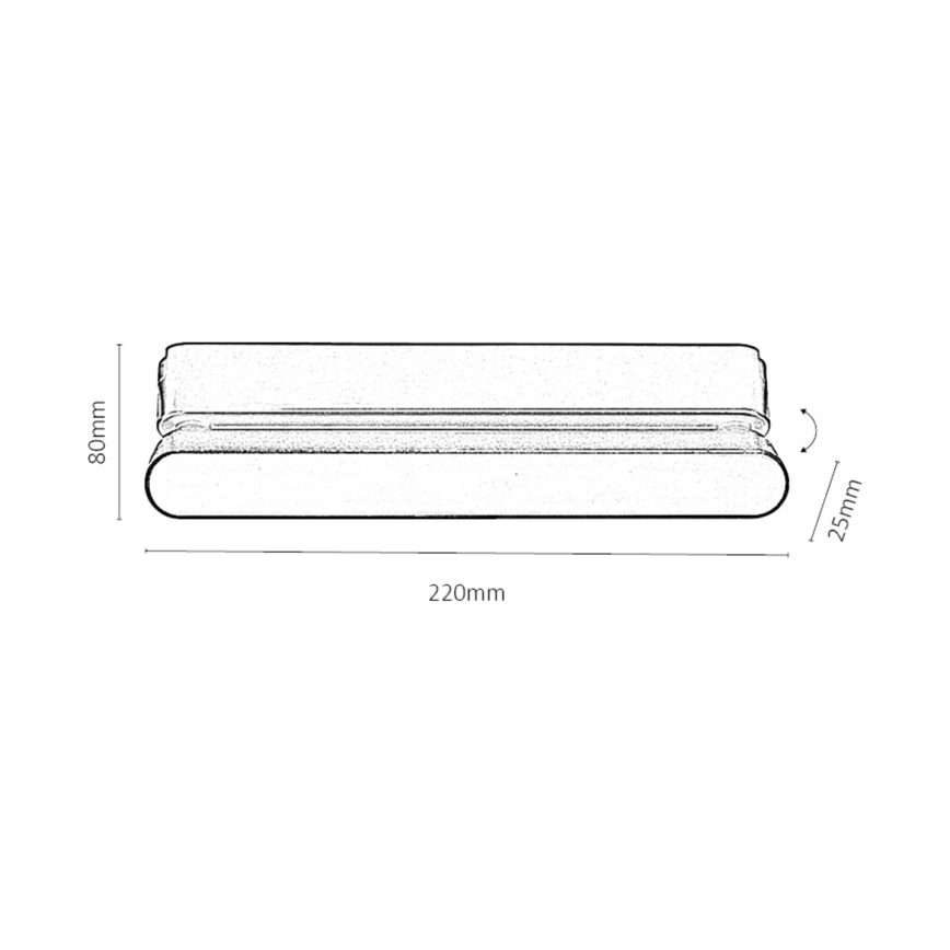 Rabalux - LED Pritemdomas lubinis šviestuvas vienfazės bėgelio sistemai LED/7W/24V 2700-5500K Wi-Fi Tuya 22 cm juoda