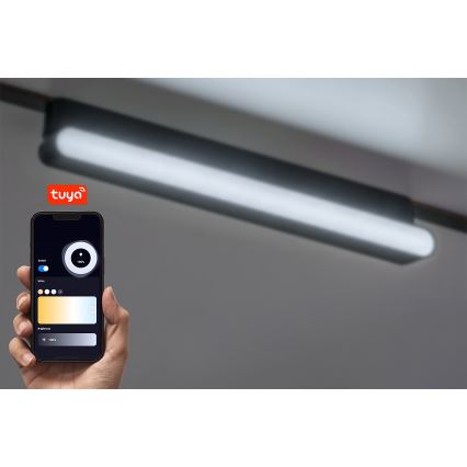 Rabalux - LED Pritemdomas lubinis šviestuvas vienfazės bėgelio sistemai LED/13W/24V 2700-5500K Wi-Fi Tuya 33 cm juoda