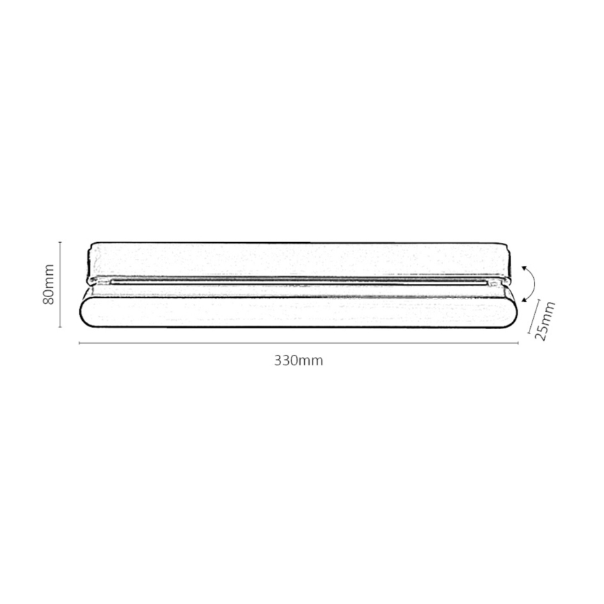 Rabalux - LED Pritemdomas lubinis šviestuvas vienfazės bėgelio sistemai LED/13W/24V 2700-5500K Wi-Fi Tuya 33 cm juoda