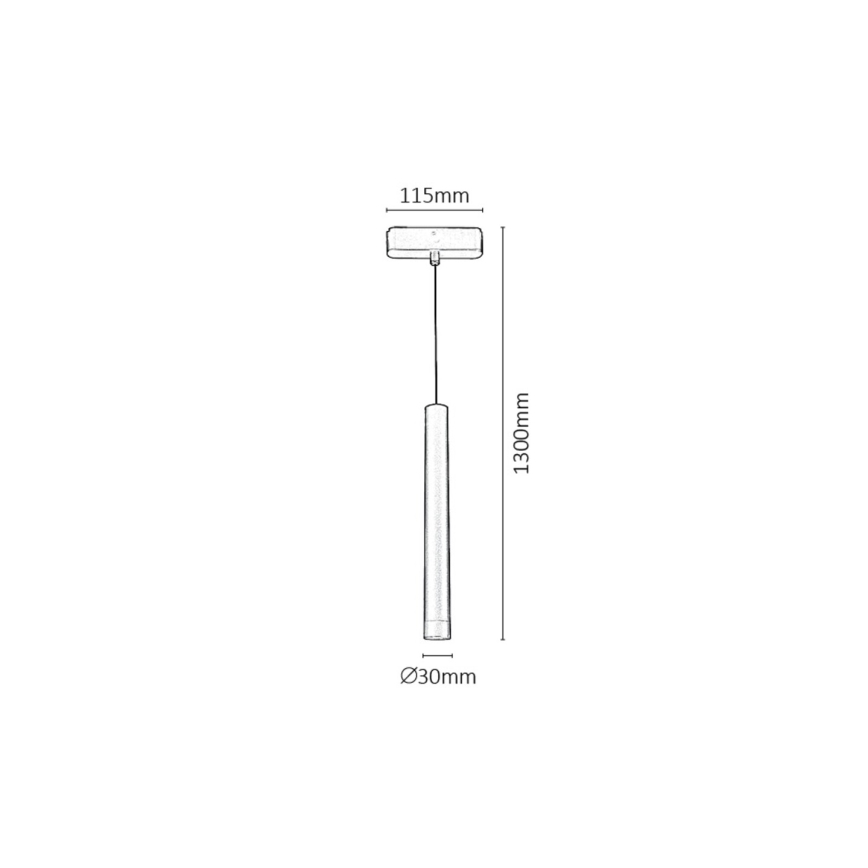 Rabalux - LED Reguliuojamas pakabinamas sietynas 1-fazės bėgių sistemai LED/5W/24V 2700-5500K Wi-Fi Tuya juoda