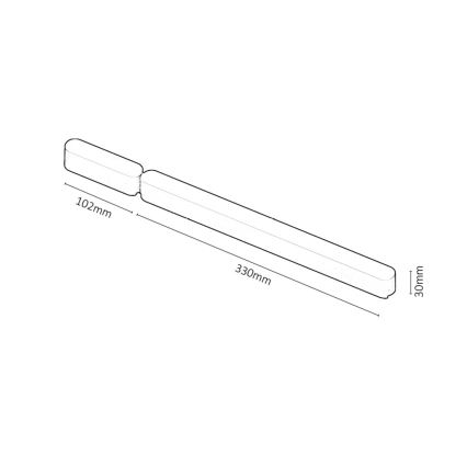 Rabalux - Maitinimo šaltinis bėginių šviestuvų sistemai 80W/230V 10,2 + 33 cm juoda