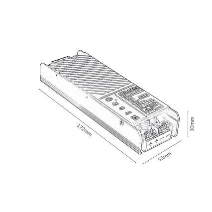 Rabalux - Įleidžiamas maitinimo šaltinis šviestuvams bėgių sistemoje 100W/24V