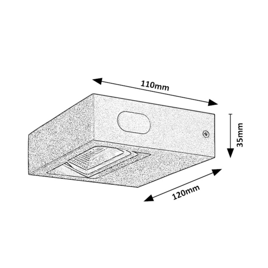 Rabalux - LED Sieninis lauko šviestuvas LED/7W/230V IP65