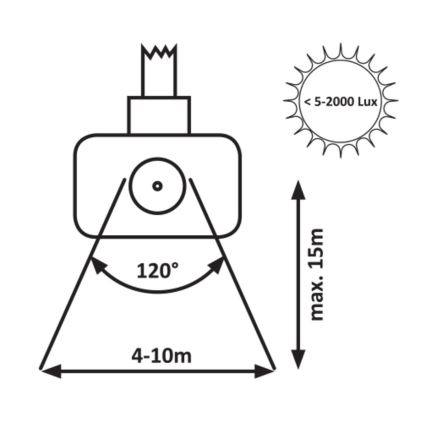 Rabalux - LED prožektorius su jutikliu LED/30W/230V 4000K IP44 juoda