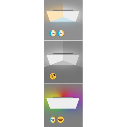 Rabalux - LED RGB pritemdomas lubinis šviestuvas LED/18W/230V 3000-6500K 30x30 cm + nuotolinio valdymo pultas