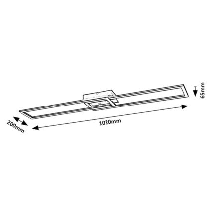 Rabalux - LED Pritemdomas lubinis šviestuvas LED/38W/230V 3000-6500K + nuotolinio valdymo pultas
