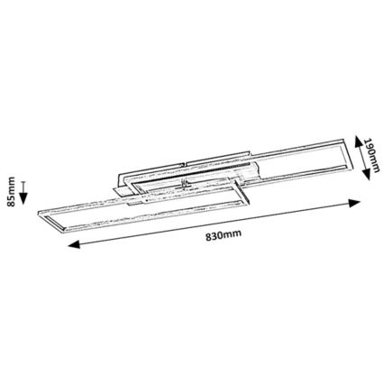Rabalux - LED reguliuojamas lubų šviestuvas LED/40W/230V 4000K