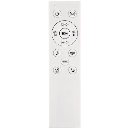 Rabalux - RGB LED reguliuojamas lubinis šviestuvas su garsiakalbiu LED/24W/230V 3000-6500K + nuotolinis valdymas Ø 39,5 cm