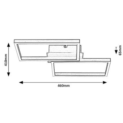 Rabalux - LED RGBW Reguliuojamas lubinis šviestuvas LED/40W/230V 2700-6500K + nuotolinio valdymo pultas