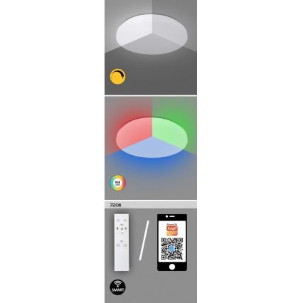 Rabalux - LED RGB reguliuojamas lubų šviestuvas LED/24W/230V Wi-Fi Tuya 3000-6500K 31 cm