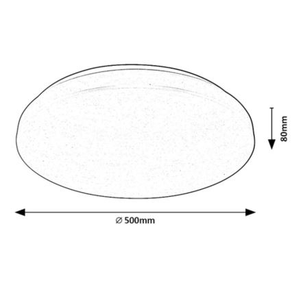 Rabalux - LED RGB pritemdomas lubinis šviestuvas LED/48W/230V Wi-Fi Tuya 3000-6500K 50 cm