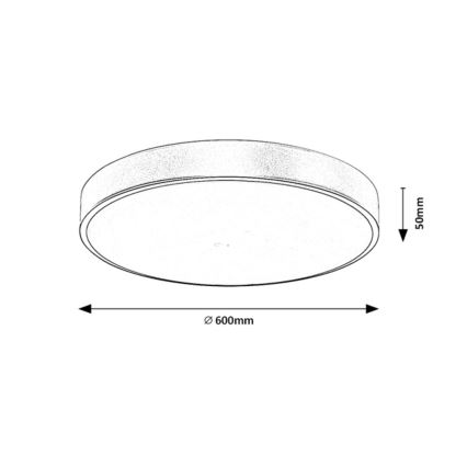 Rabalux - LED Pritemdomas lubinis šviestuvas LED/60W/230V 3000-6000K + nuotolinio valdymo pultas