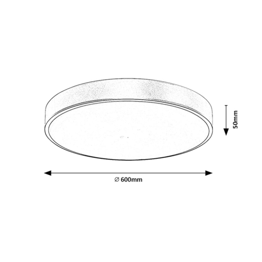 Rabalux - LED Pritemdomas lubinis šviestuvas LED/60W/230V 3000-6000K + nuotolinio valdymo pultas