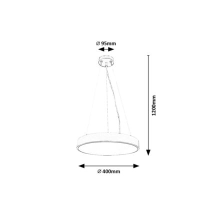 Rabalux - LED Pakabinamas sietynas LED/36W/230V 4000K sidabras