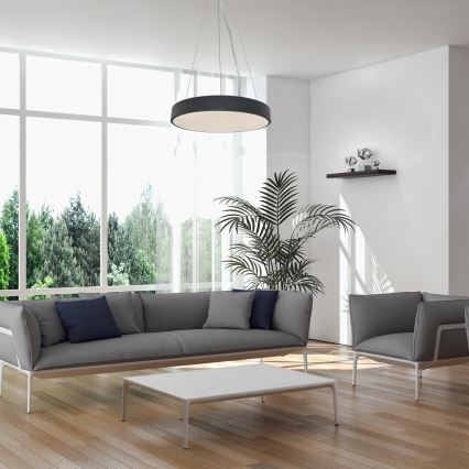 Rabalux - LED reguliuojamas pakabinamas šviestuvas su kabeliu LED/60W/230V 3000-6000K juodas + nuotolinio valdymo pultas