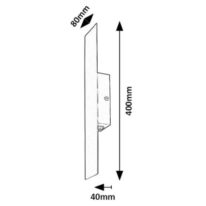 Rabalux - LED sieninis šviestuvas LED/6W/230V 3000K juoda