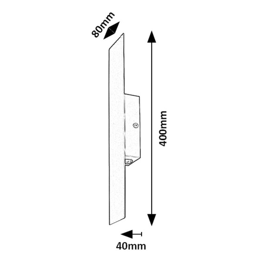 Rabalux - LED sieninis šviestuvas LED/6W/230V 3000K juoda