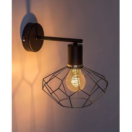 Rabalux - Sieninis šviestuvas 1xE27/40W/230V diametras 20 cm juoda