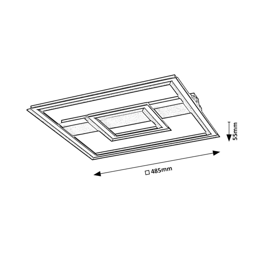 Rabalux - LED lubinis šviestuvas LED/48W/230V 3000K juoda
