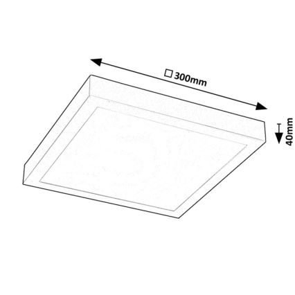 Rabalux - LED Ant pagrindo montuojama panelė LED/18W/230V 4000K 30x30 cm