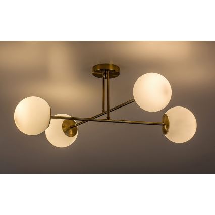 Rabalux - Sietynas ant stulpo 4xE27/35W/230V auksas