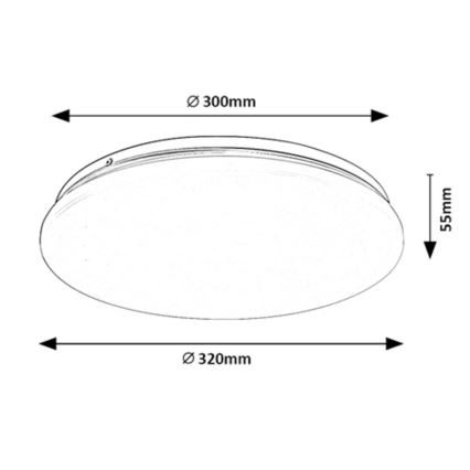 Rabalux - LED lubinis šviestuvas LED/18W/230V 3000K 32 cm