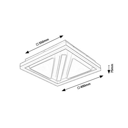 Rabalux - LED dimeriuojamas lubų šviestuvas LED/73W/230V 40x40 cm + su nuotoliniu pulteliu