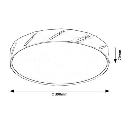 Rabalux - LED lubinis šviestuvas LED/25W/230V 4000K skersmuo 39 cm juodas