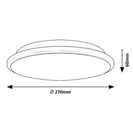 Rabalux - LED lubinis šviestuvas LED/18W/230V 3000K juodas 27 cm