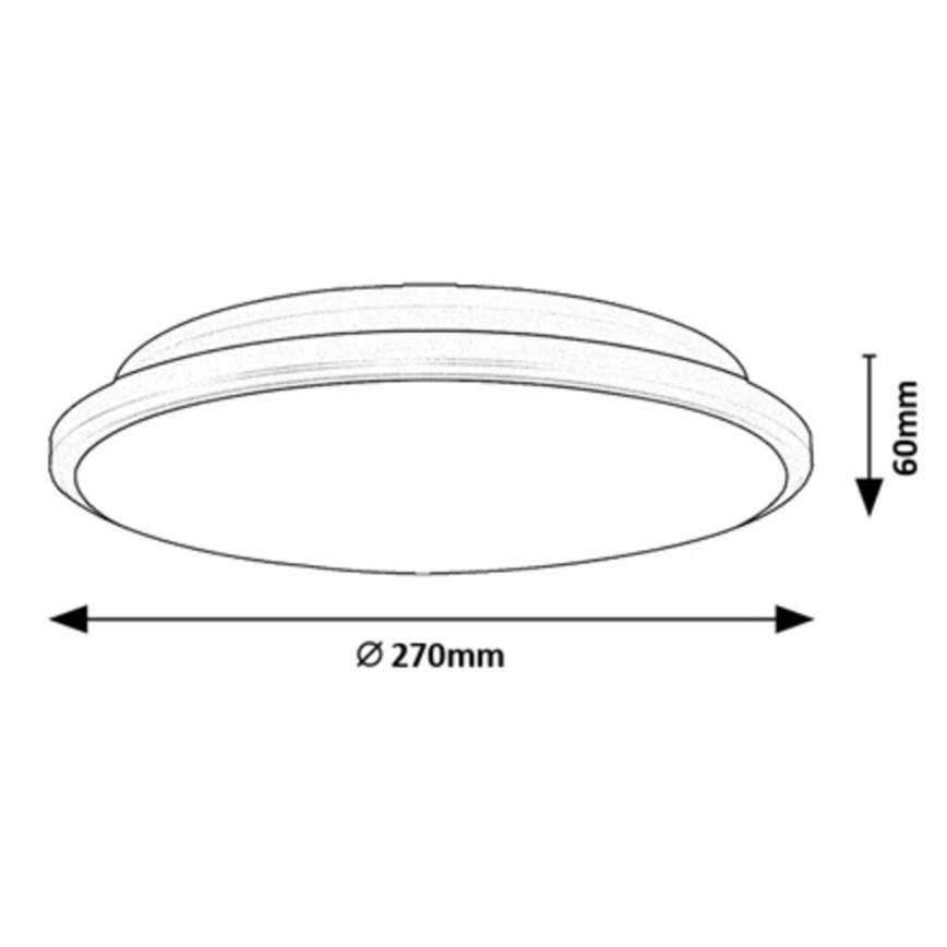 Rabalux - LED lubinis šviestuvas LED/18W/230V 3000K juodas 27 cm
