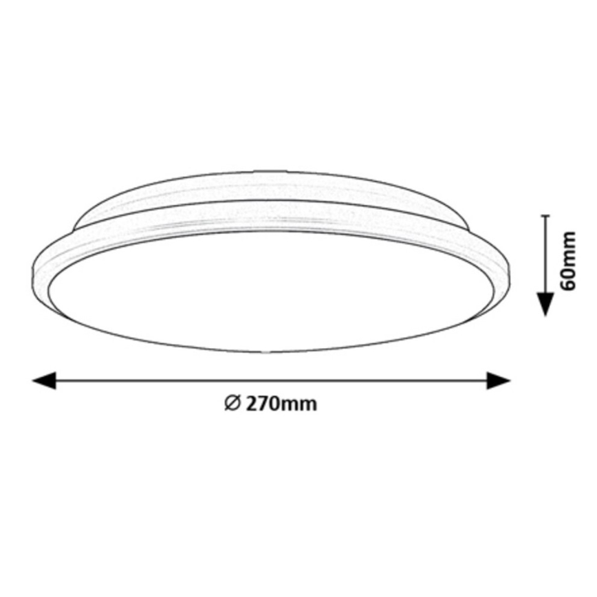 Rabalux - LED lubinis šviestuvas LED/18W/230V 4000K sidabrinės spalvos 27 cm