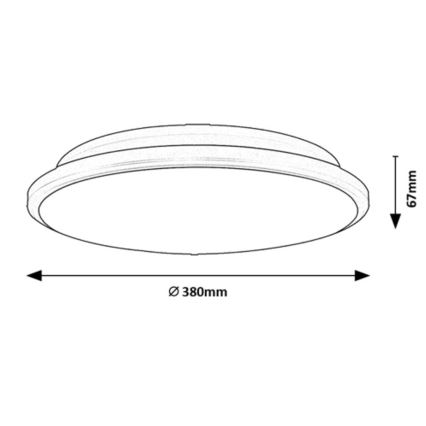 Rabalux - LED lubinis šviestuvas LED/24W/230V 3000K juoda 38 cm