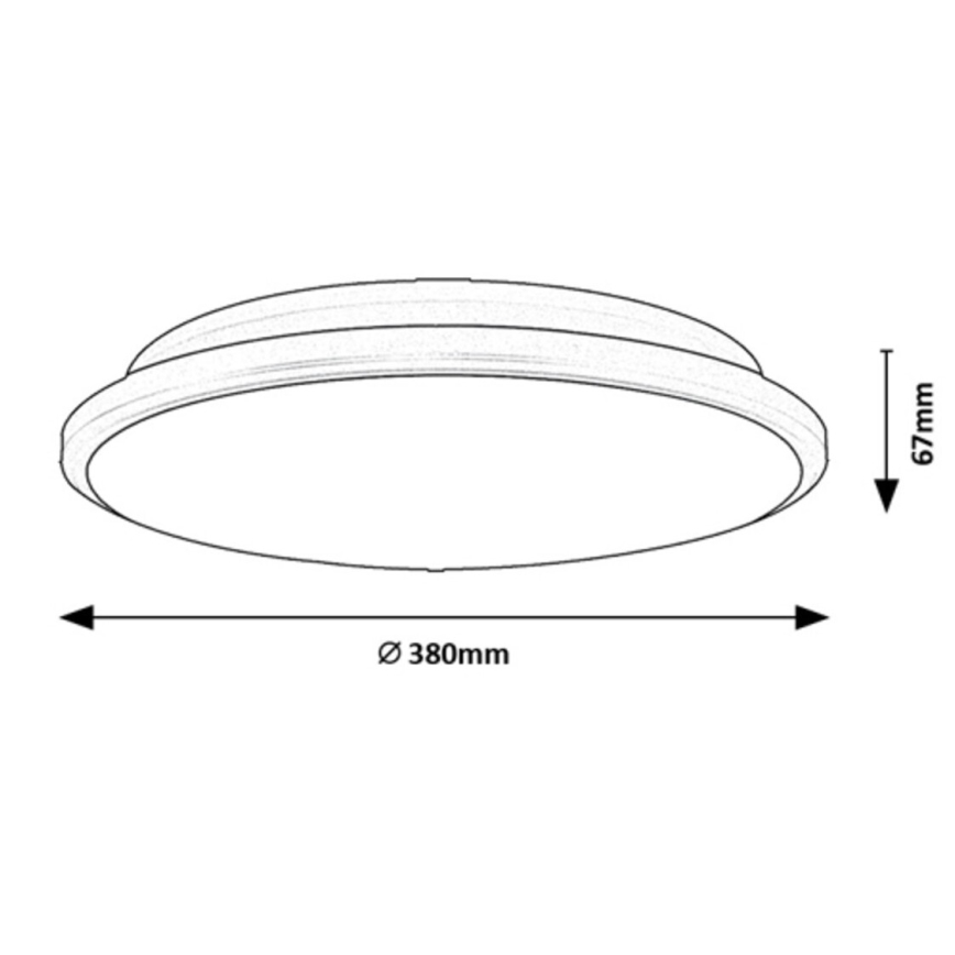 Rabalux - LED lubinis šviestuvas LED/24W/230V 3000K juoda 38 cm