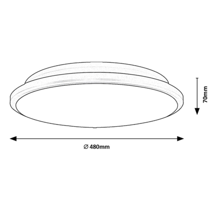 Rabalux - LED lubinis šviestuvas LED/45W/230V 4000K sidabras 48 cm
