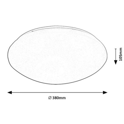 Rabalux - LED lubinis šviestuvas su jutiklis LED/24W/230V IP44 4000K