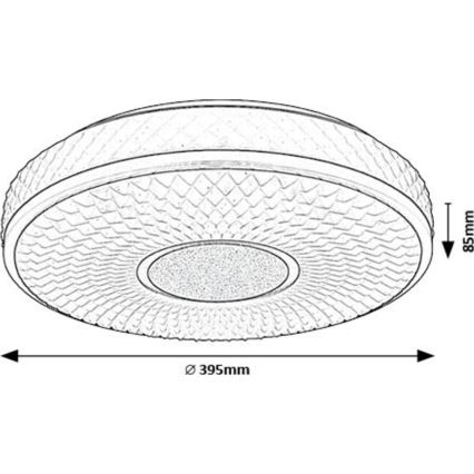 Rabalux - LED lubinis šviestuvas LED/24W/230V 4000K diametras 39 cm