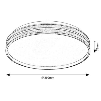 Rabalux - Reguliuojamo ryškumo LED lubinis šviestuvas LED/24W/230V 3000-6500K skersm. 39 cm + nuotolinis valdymas