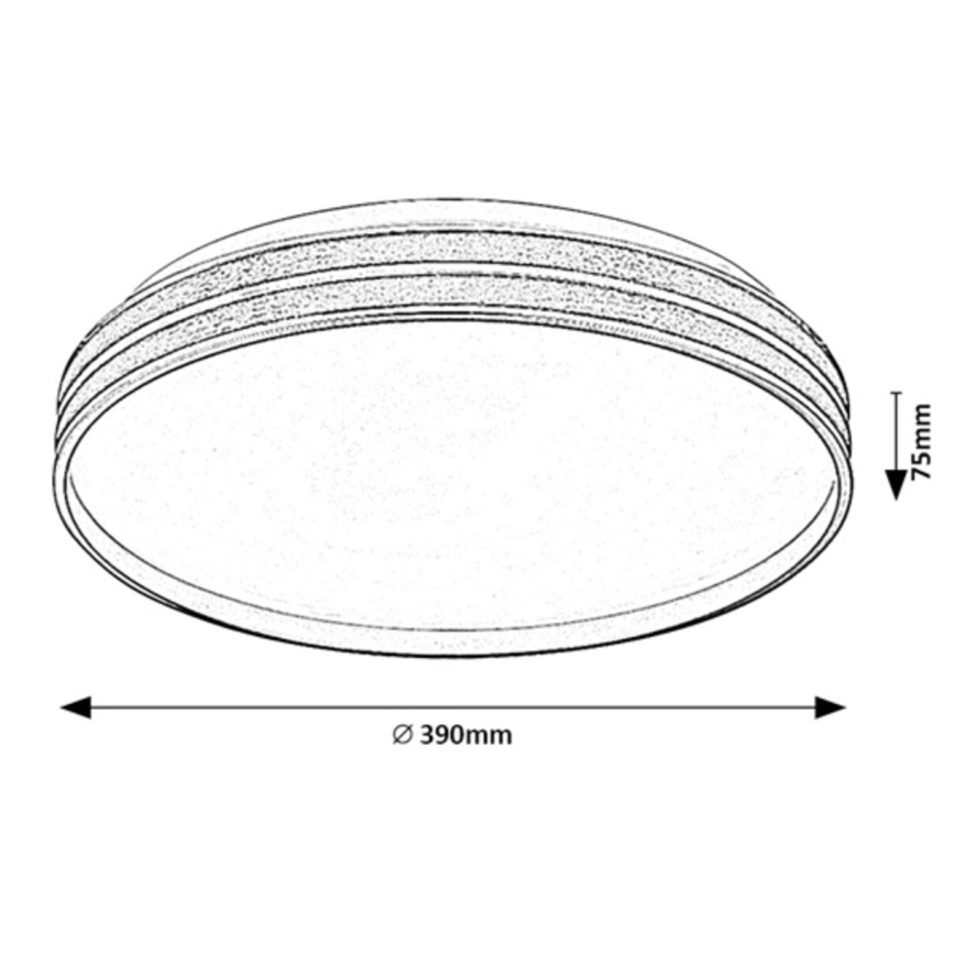 Rabalux - LED Pritemdomas lubinis šviestuvas LED/24W/230V 3000-6500K + nuotolinio valdymo pultas
