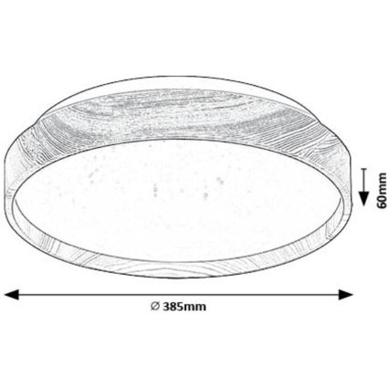 Rabalux - LED lubinis šviestuvas LED/24W/230V 3000K diametras 38 cm