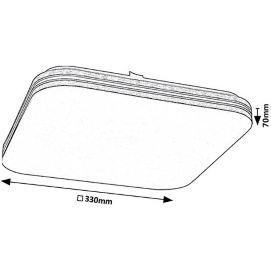 Rabalux - LED lubinis šviestuvas LED/18W/230V 4000K 33x33 cm