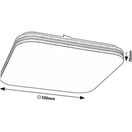 Rabalux - LED lubinis šviestuvas LED/18W/230V 4000K 33x33 cm