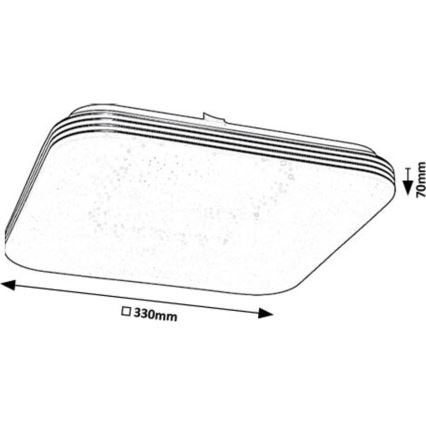 Rabalux - LED lubinis šviestuvas LED/18W/230V 4000K 33x33 cm