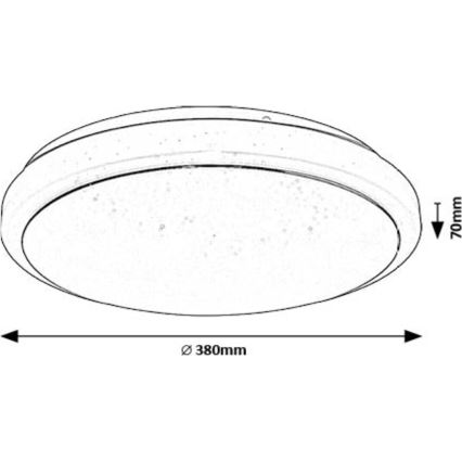 Rabalux - LED lubinis šviestuvas LED/24W/230V 3000K diametras 38 cm