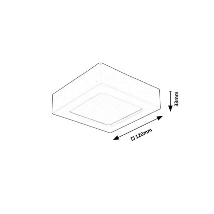 Rabalux - LED lubinis šviestuvas LED/7W/230V 4000K 12x12 cm balta