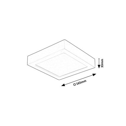 Rabalux - LED lubinis šviestuvas LED/15W/230V 3000K 16x16 cm balta