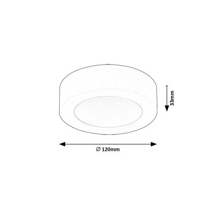 Rabalux - LED lubinis šviestuvas LED/7W/230V 3000K diametras 12 cm juoda