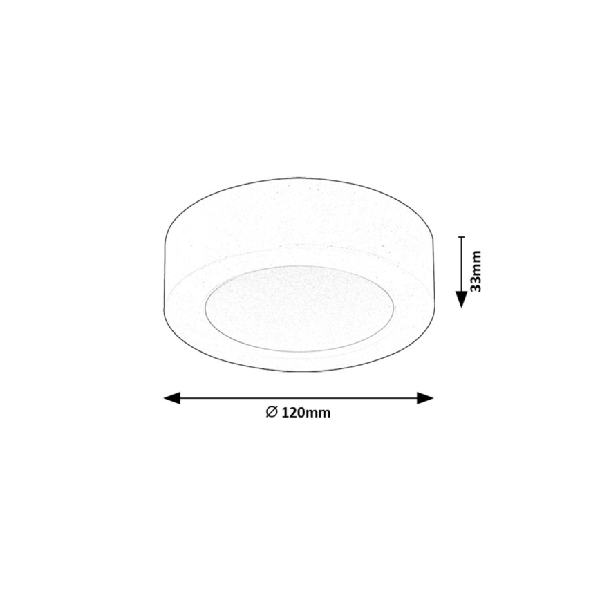 Rabalux - LED lubinis šviestuvas LED/7W/230V 3000K diametras 12 cm juoda