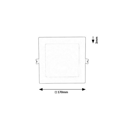 Rabalux - LED įleidžiamas lubinis šviestuvas LED/12W/230V 3000K 17x17 cm balta